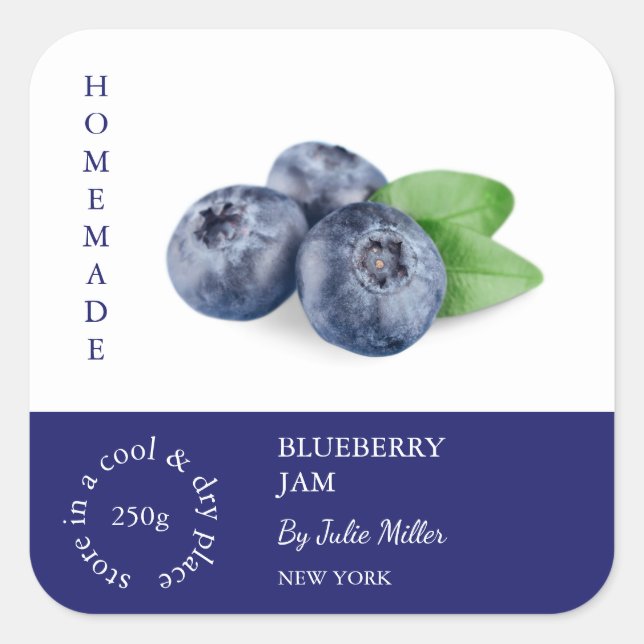 Blueberry Small Business Label (Front)