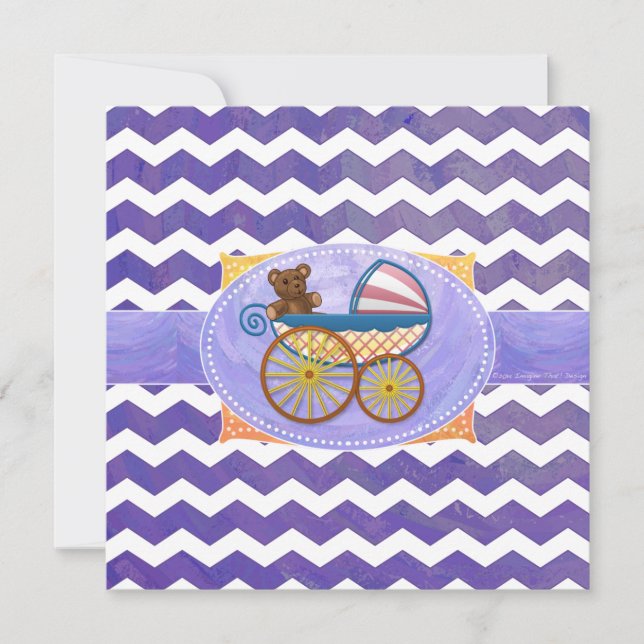 Blueberry Smear Baby Shower Invitation (Front)