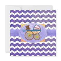 Blueberry Smear Baby Shower Invitation