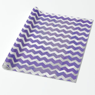 Blueberry Smear Chevron Pattern Wrapping Paper