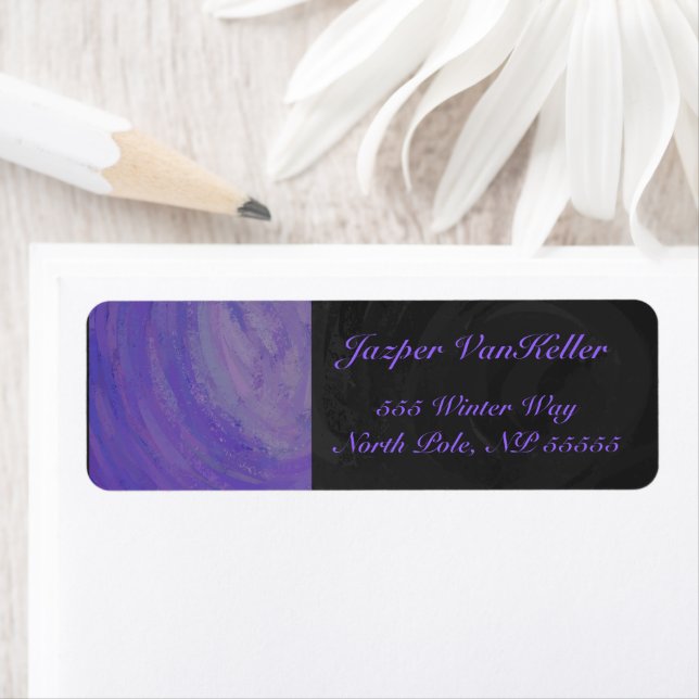 Blueberry Smear Elegant Monogram Label (Insitu)