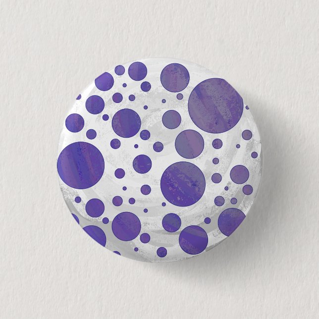 Blueberry Smear Polka Dot Button (Front)