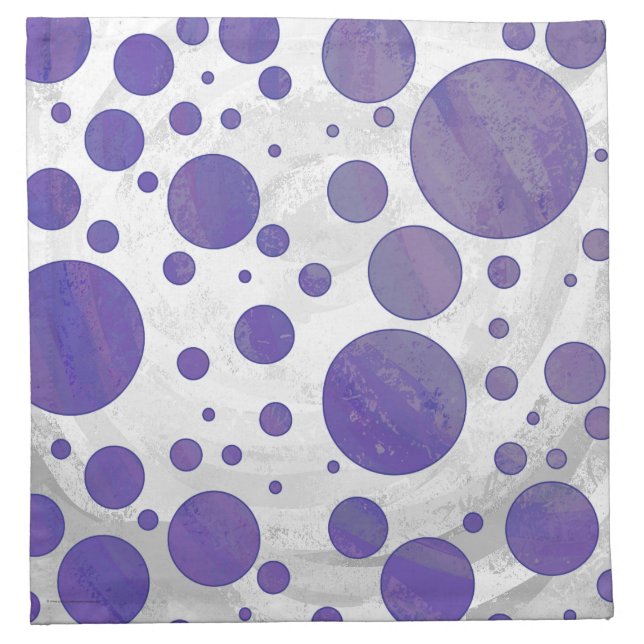 Blueberry Smear Polka Dot Cloth Napkin (Front)