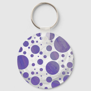 Blueberry Smear Polka Dot Keychain