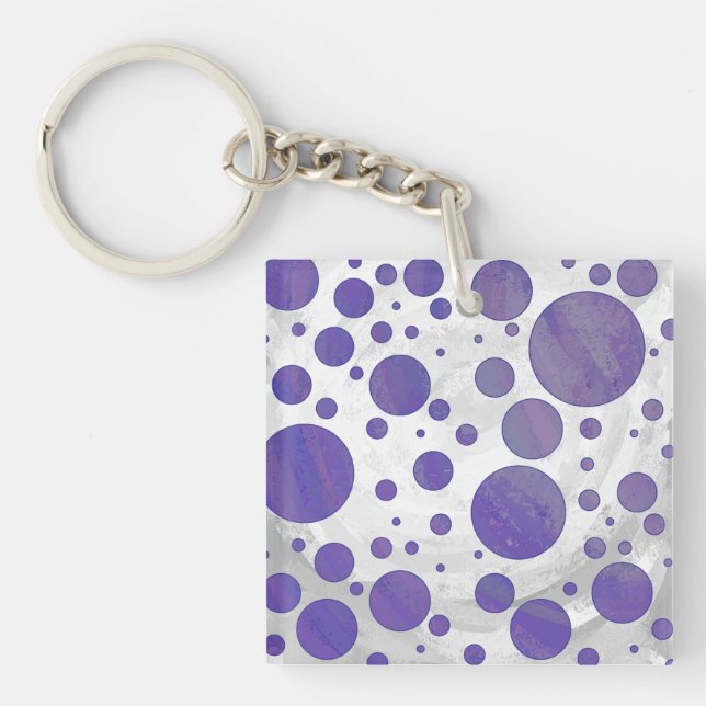 Blueberry Smear Polka Dot Keychain (Front)