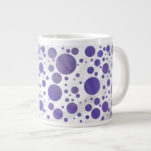 Blueberry Smear Polka Dot Large Coffee Mug
