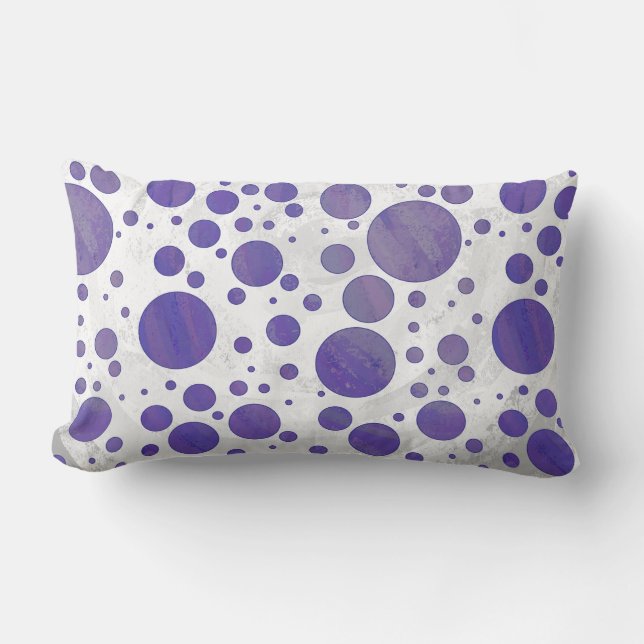 Blueberry Smear Polka Dot Lumbar Pillow (Front)