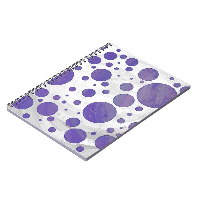 Blueberry Smear Polka Dot Notebook (Left Side)