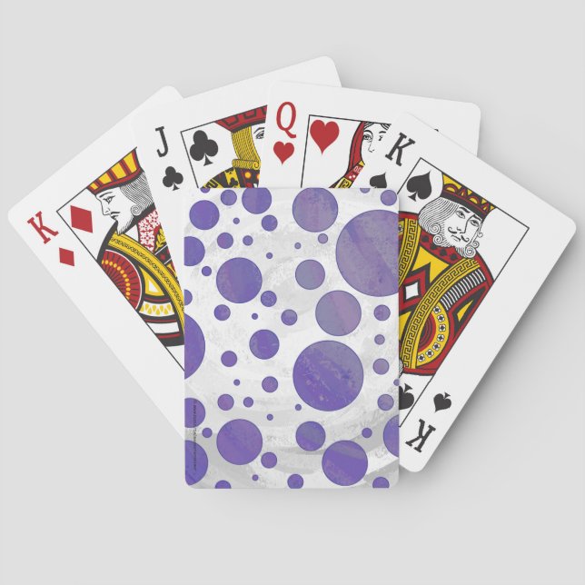 Blueberry Smear Polka Dot Poker Cards (Back)