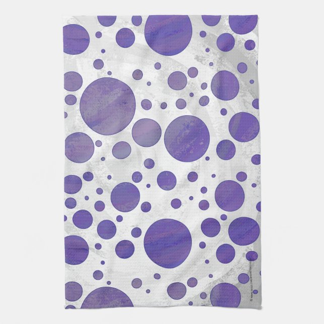 Blueberry Smear Polka Dot Towel (Vertical)