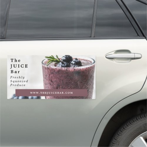 Blueberry Smoothie Juice Bar Car Magnet
