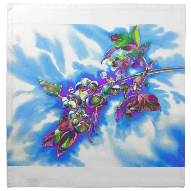 Blueberry solar cloth napkin (Front)