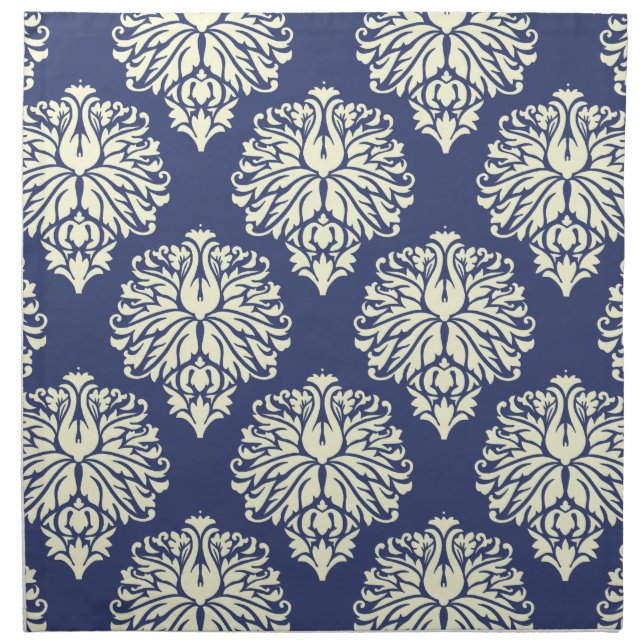 Blueberry Southern Cottage Chevrons Napkin (Front)