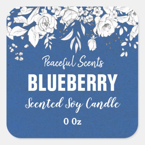 Blueberry Soy Candle Product Labels