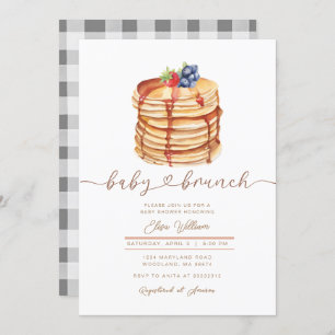 Blueberry Strawberry Baby Brunch Baby Shower  Invitation