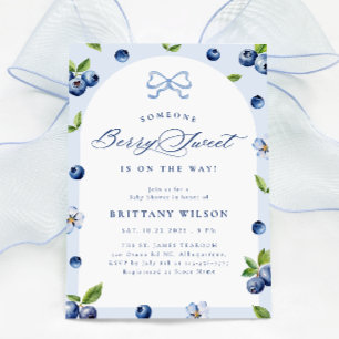 Blueberry Sweet Baby Shower Invitation