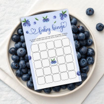 Blueberry Sweet Watercolor Boy Baby Shower Bingo