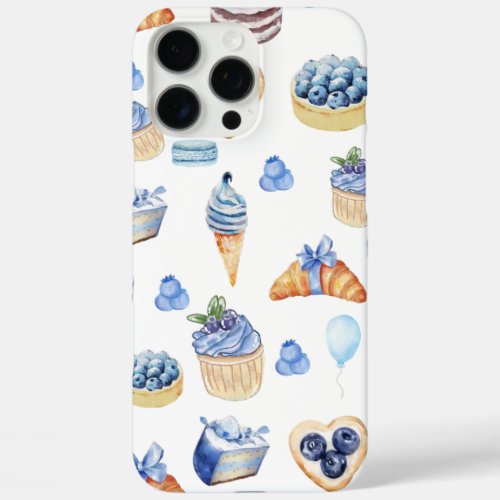 Blueberry Sweets iPhone 16 Pro Max Case