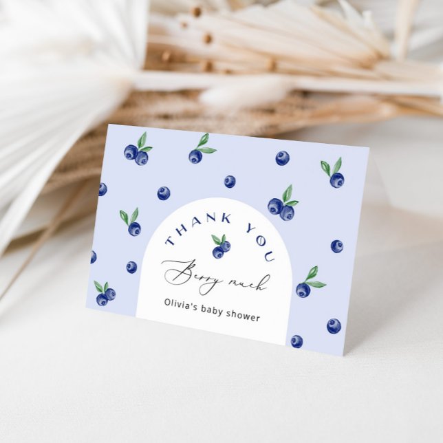 Blueberry Thank you berry much Thank you Card (Creator Uploaded)