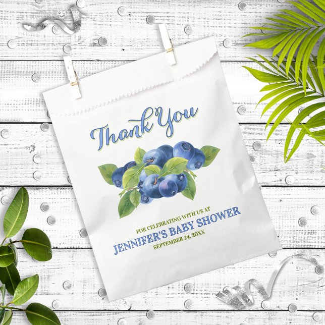 Blueberry Theme Baby Shower Thank You Favor Bag (Creator Uploaded)
