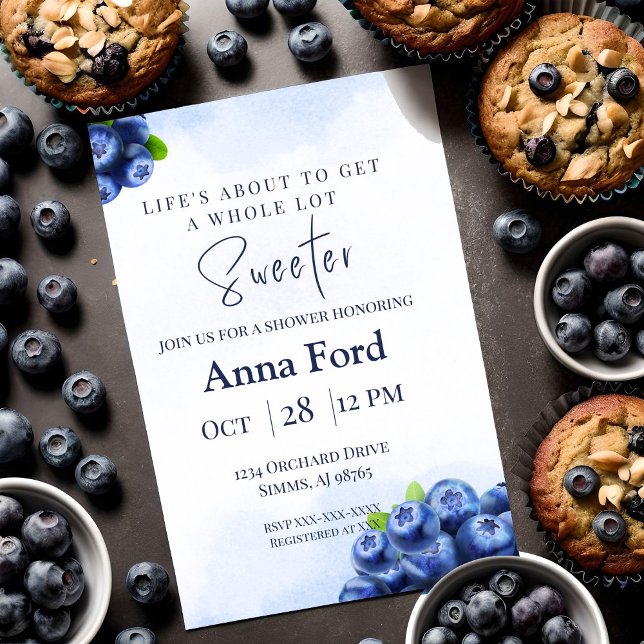 Blueberry Themed Shower Invite (Creator Uploaded)