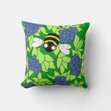 Blueberry Throw Pillow