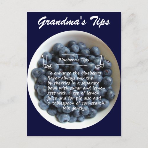 Blueberry Tips Postcard