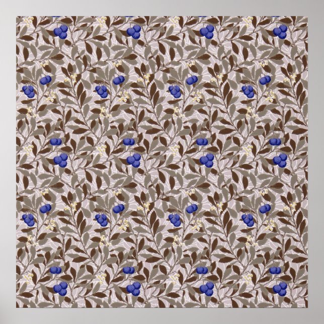 Blueberry Tree, William Morris Poster (Front)