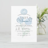 Blueberry Trio | Berry  Watercolor Baby Shower Invitation (Standing Front)