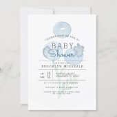 Blueberry Trio | Berry  Watercolor Baby Shower Invitation (Front)