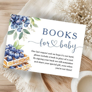 Blueberry Waffle Baby Shower Boy Books For Baby Enclosure Card