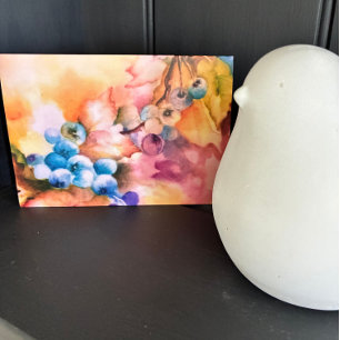 Blueberry Watercolor Greeting Card — Hand-Painted