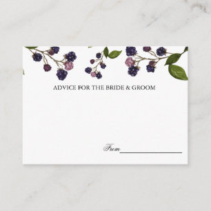 Blueberry Wedding Advice Cards
