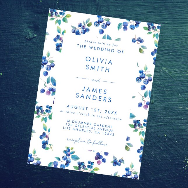 Blueberry Wedding Invitation (Creator Uploaded)