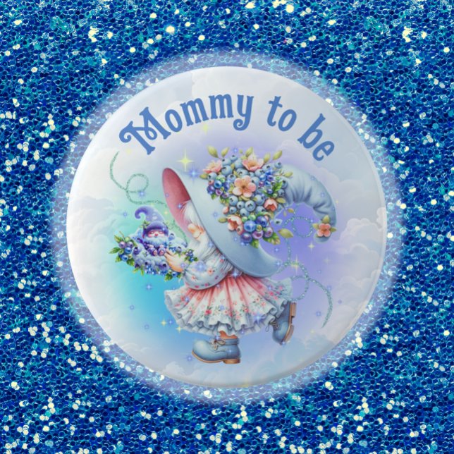 Blueberry Wishes Gnome Kisses Bash Button (Creator Uploaded)