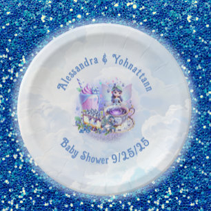 Blueberry Wishes Gnomery Kisses Shower Paper Plate
