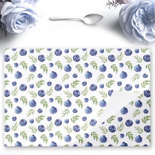 Blueberry With Greenery Tearaway Paper Placemat
