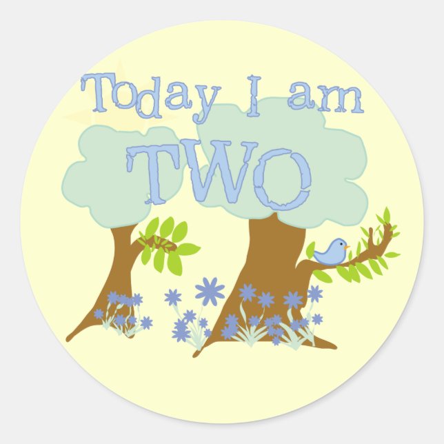 Bluebird 2nd Birthday Tshirts and Gifts Classic Round Sticker (Front)