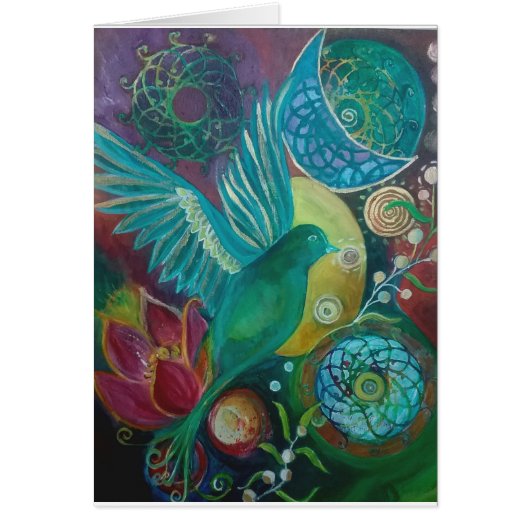 Bluebird abstract fantasy spirituaĺ cards (Front)