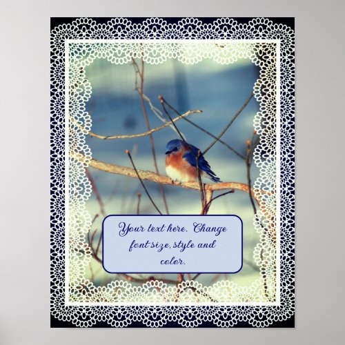 Bluebird Add Your Own Text Personalized Poster