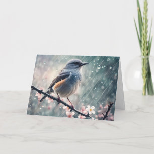 Bluebird and a Rainy Window Card