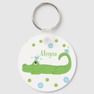 Bluebird and Gator Keychain