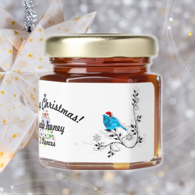 Bluebird at Christmas honey jar favors (Creator Uploaded)