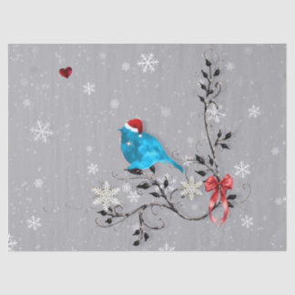 Bluebird at Christmas Tissue Paper
