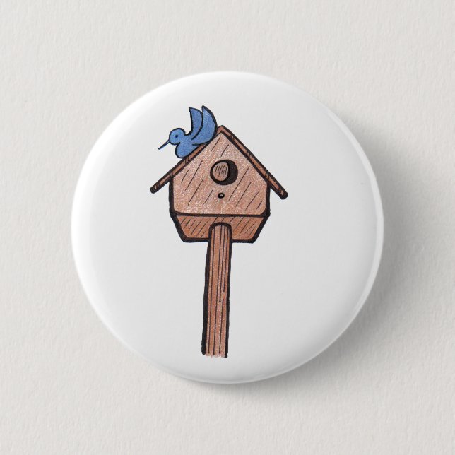 Bluebird Birdhouse...Button... Button (Front)