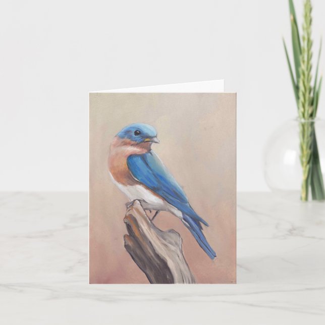 "Bluebird" Blank Art Note Card (Front)