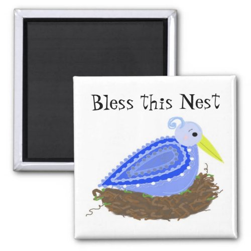 Bluebird _ Bless This Nest Magnet