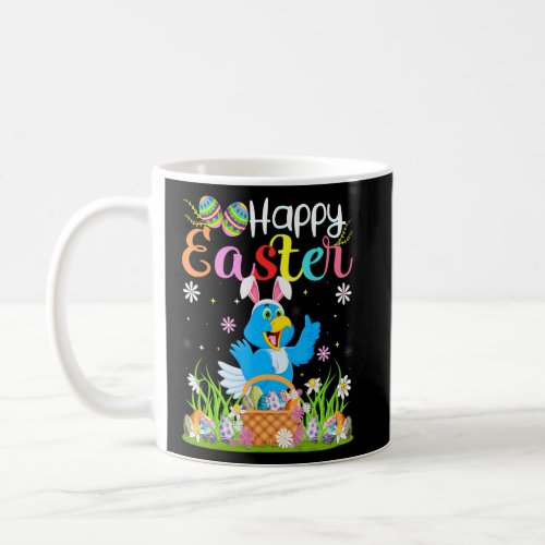 Bluebird Bunny Egg Hunting  Bluebird Happy Easter  Coffee Mug