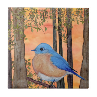 Bluebird Ceramic Tile, Small (4.25" x 4.25") Tile