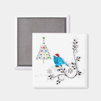 Bluebird & Christmas! Tree Magnet